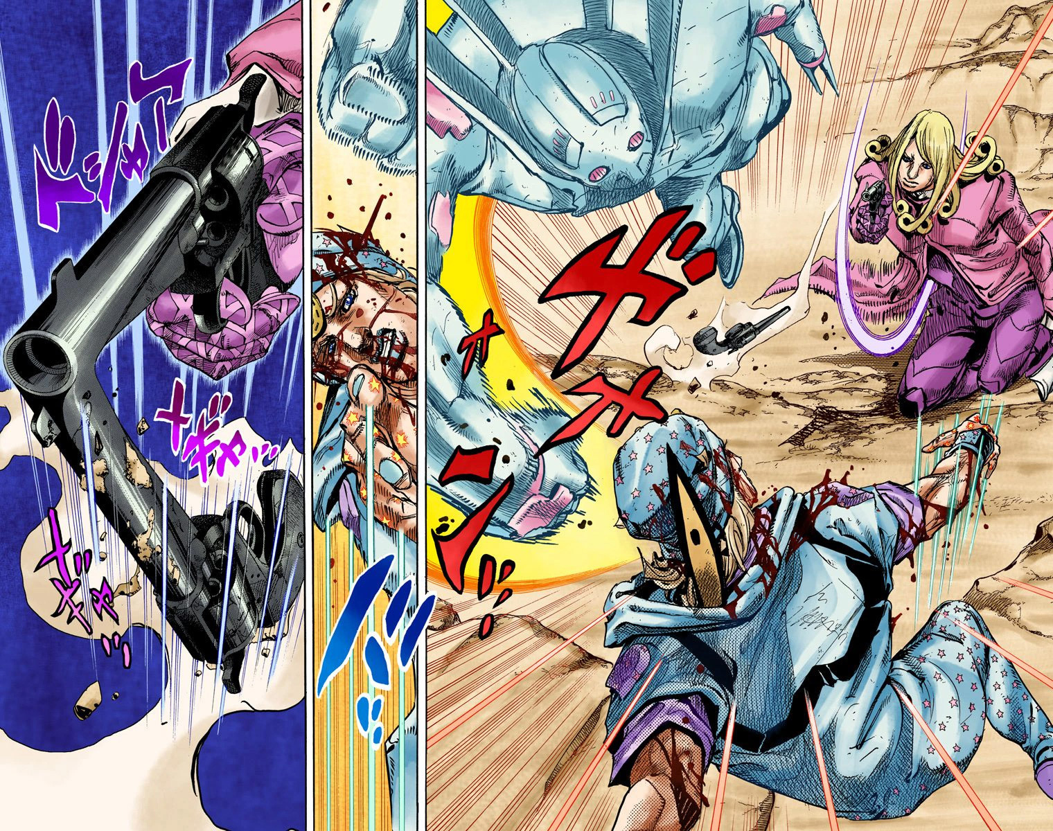Read JoJo's Bizarre Adventure Part 7 Steel Ball Run Official Colored FR Manga Online