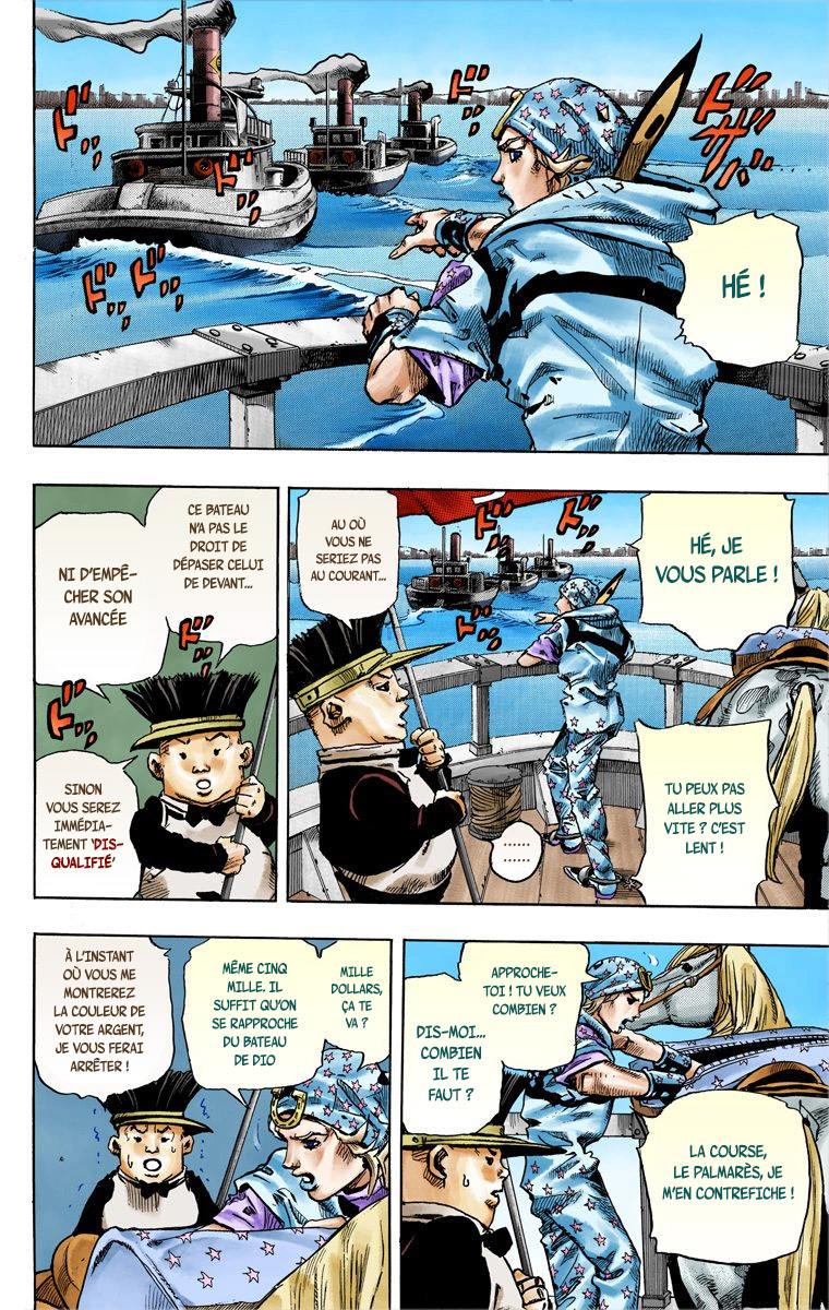 Read JoJo's Bizarre Adventure Part 7 Steel Ball Run Official Colored FR Manga Online