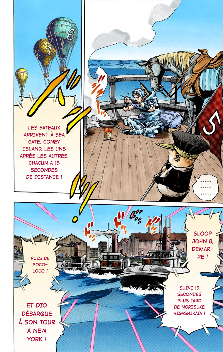 Read JoJo's Bizarre Adventure Part 7 Steel Ball Run Official Colored FR Manga Online