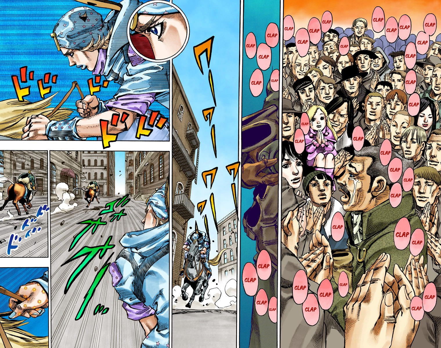 Read JoJo's Bizarre Adventure Part 7 Steel Ball Run Official Colored FR Manga Online