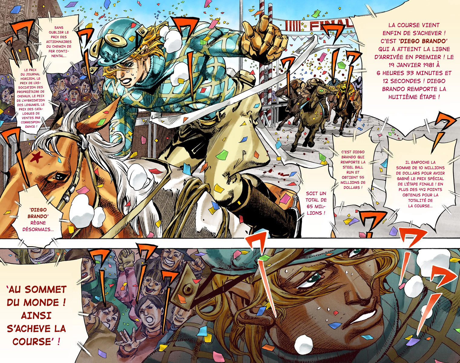 Read JoJo's Bizarre Adventure Part 7 Steel Ball Run Official Colored FR Manga Online