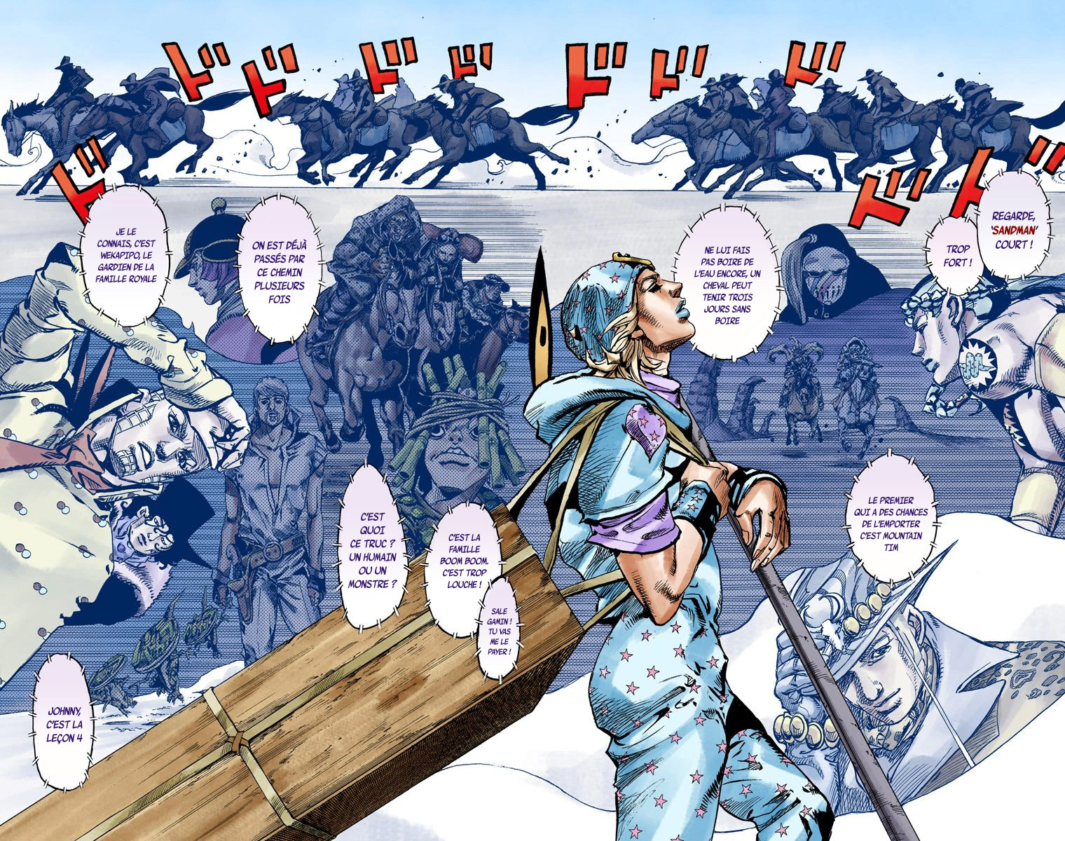 Read JoJo's Bizarre Adventure Part 7 Steel Ball Run Official Colored FR Manga Online