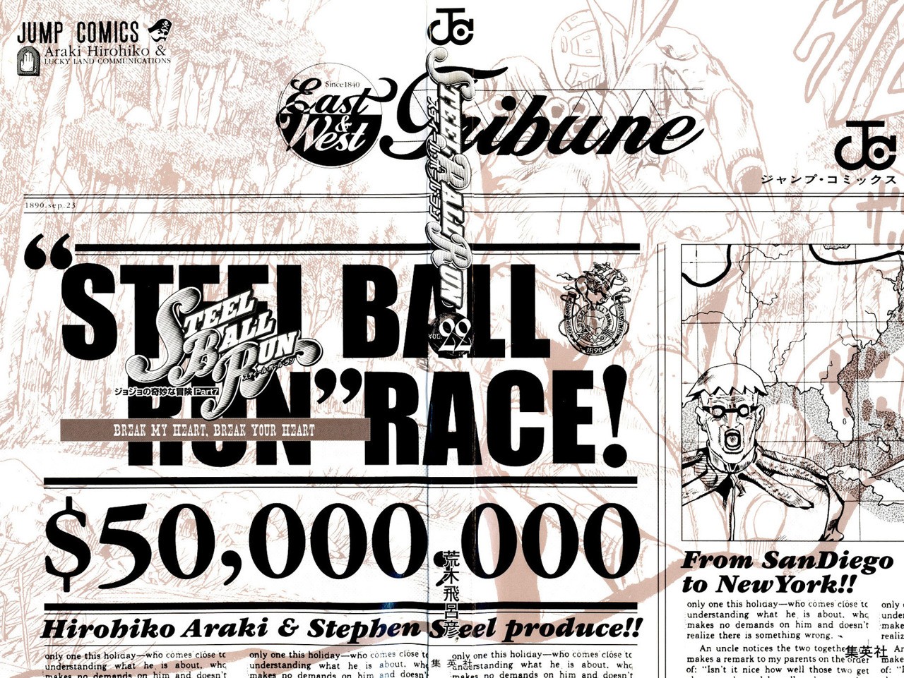 Read JoJo's Bizarre Adventure Parte 7 Steel Ball Run ES Manga Online